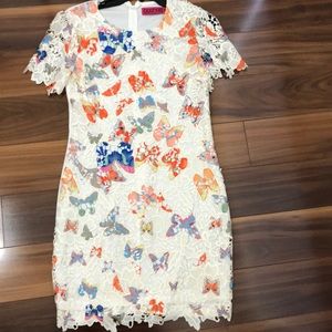 Dress with colorful butterflies